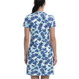 IZOD Womens Sara Printed Short Sleeve Dress