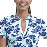 IZOD Womens Sara Printed Short Sleeve Dress