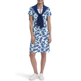 IZOD Womens Sara Printed Short Sleeve Dress