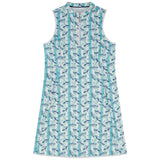 IZOD Womens L’acey Zip Court Printed Dress