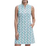 IZOD Womens L’acey Zip Court Printed Dress
