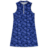 IZOD Womens L’acey Zip Court Printed Dress