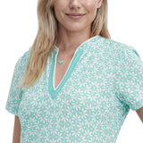 IZOD Womens Sara Printed Short Sleeve Dress