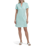 IZOD Womens Sara Printed Short Sleeve Dress