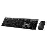 Adesso WKB-7300CB Multi OS Wireless Scissor Switch desktop Copilot Keyboard & Mouse Combo