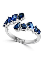 Effy Royale Bleu 14K White Gold Blue Sapphire Ring - Size 7