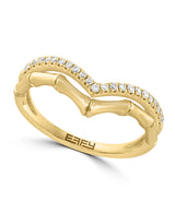 Effy D'oro 14K Yellow Gold Diamond Ring - Size 7
