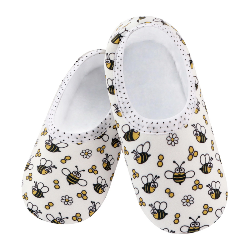 Snoozies Womens Honey Bees Skinnies Slippers - Size Small