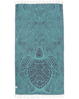 Sand Cloud Mint Swirl Turtle 37 x 67 Beach Towel