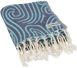 Sand Cloud Mint Swirl Turtle 37 x 67 Beach Towel