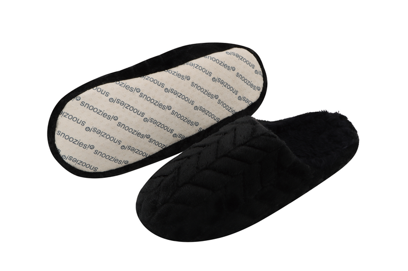 Snoozies Womens Chevron Scuff Slippers