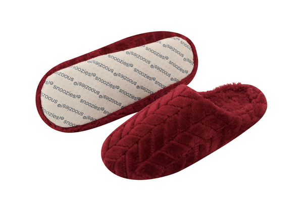 Snoozies Womens Chevron Scuff Slippers