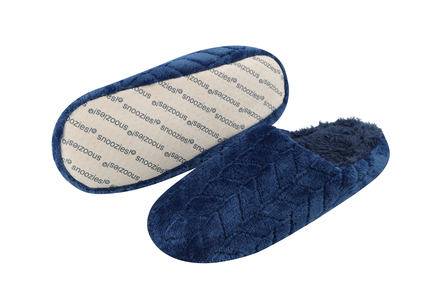 Snoozies Womens Chevron Scuff Slippers