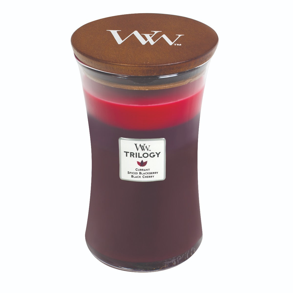 WoodWick Large Trilogy Hourglass Candle - Sun Ripened Berries Trilogy