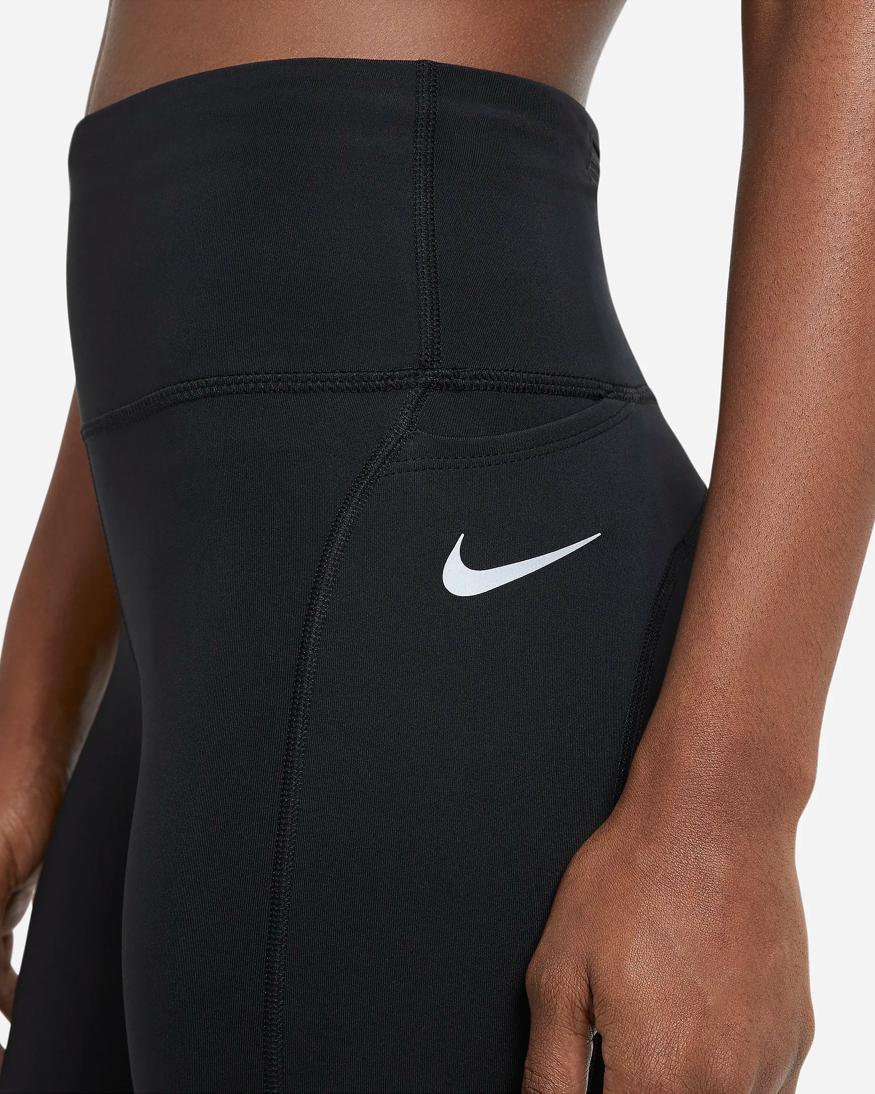 Nike Womens Mid-Rise Dri-Fit Crop Running Leggings