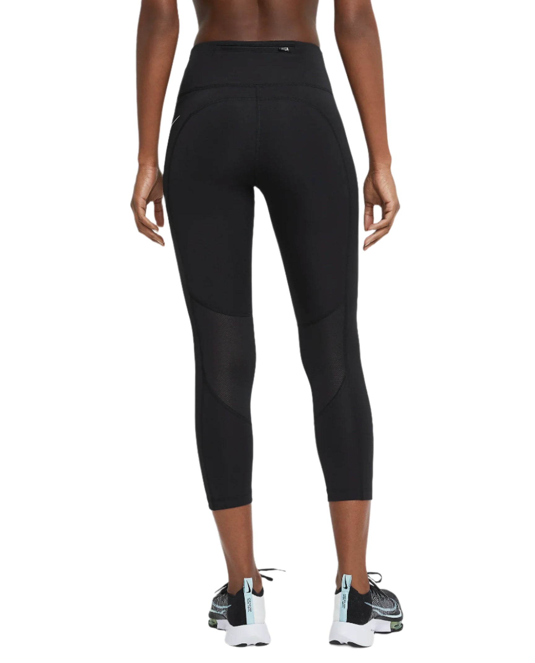 Nike Womens Mid-Rise Dri-Fit Crop Running Leggings