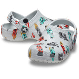 Crocs Toddler Classic Race Cars Graphic Clogs