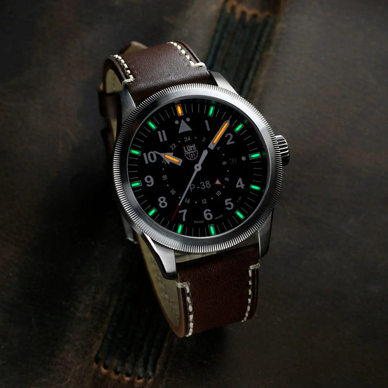 Luminox P-38 LIGHTNING GMT Pilot Watch - 44mm – ShopCGX Luminox P-38 LIGHTNING GMT Pilot Watch - 44mm – ShopCGX