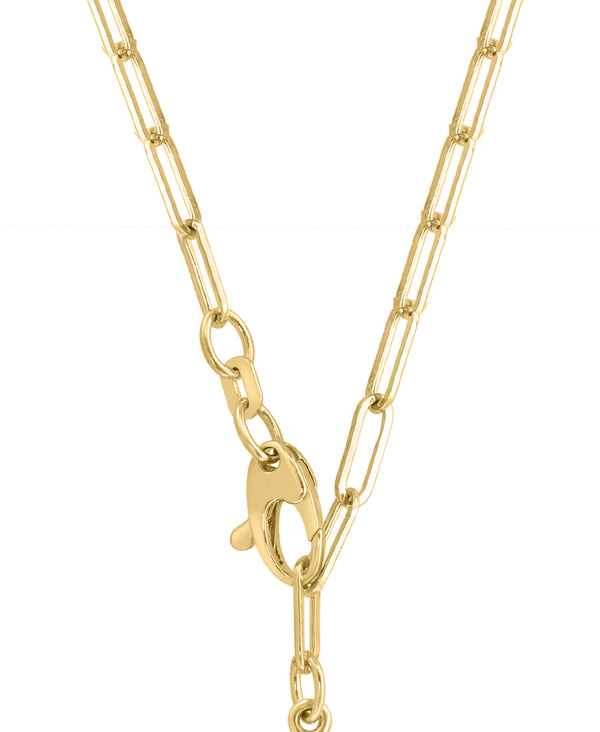 EFFY 14K Yellow Gold Diamond Saphire Pendant Necklace