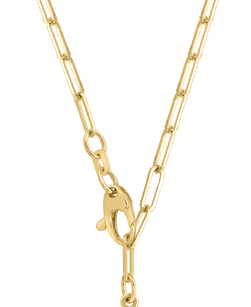 EFFY 14K Yellow Gold Diamond Saphire Pendant Necklace