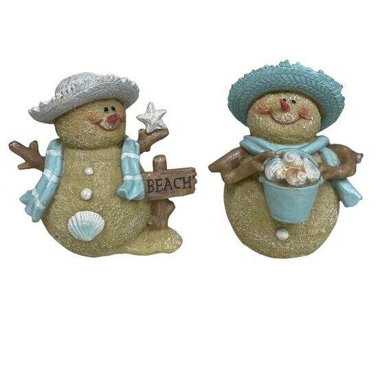 Fancy That Beach Snowman Figurines