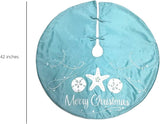 Fancy That Starfish Merry Christmas Tree Skirt