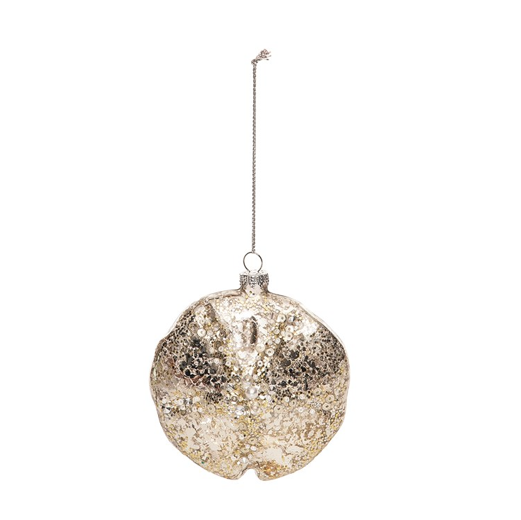 C&F Home Glass Gold Sand Dollar Ornament