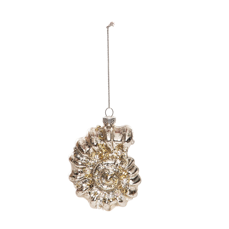 C&F Home Glass Amnonite Shell Ornament