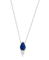 Effy 14K White Gold Blue Sapphire & Diamond Pendant Necklace