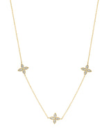 Effy 14K Yellow Gold Diamond Clover Necklace