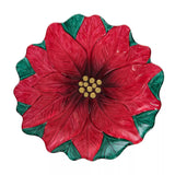 C&F Home Poinsettia Glass Decorative Plate