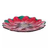 C&F Home Poinsettia Glass Decorative Plate