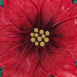 C&F Home Poinsettia Glass Decorative Plate