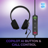 Adesso Xtream P7 AI Copilot Wired Headset with Microphone