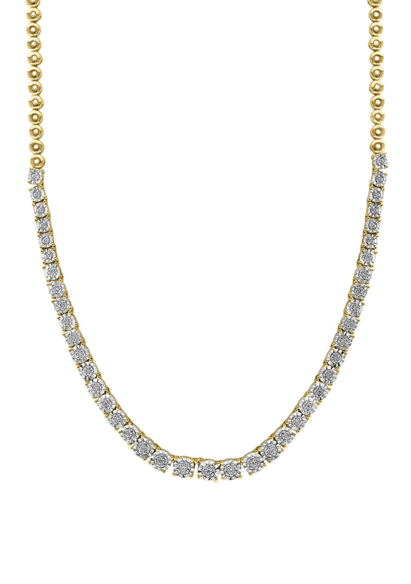 Effy 925 Sterling Silver & 14K Yellow Gold Diamond Necklace