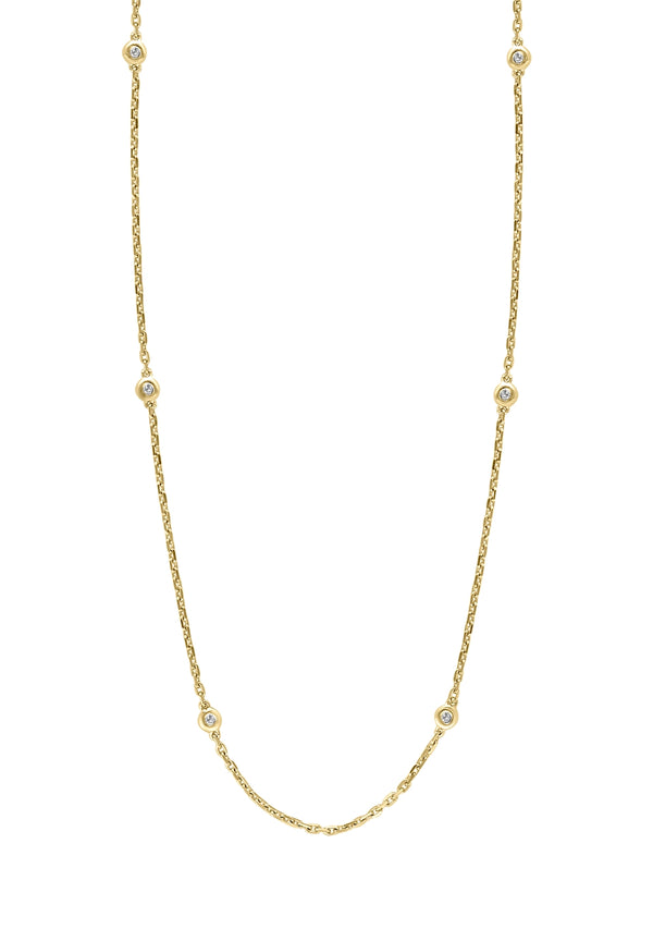 Effy 925 Sterling Silver & 14K Yellow Gold Diamond Necklace