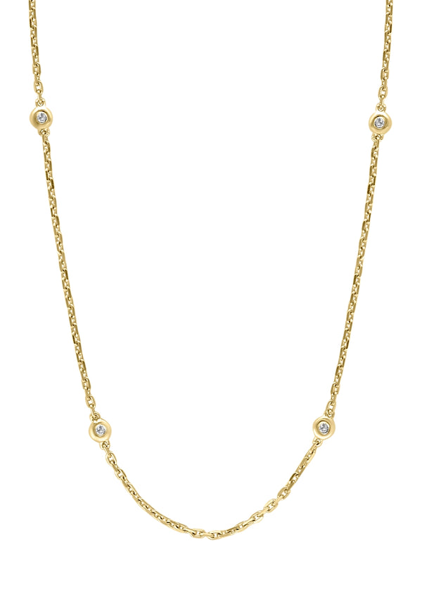 Effy 925 Sterling Silver & 14K Yellow Gold Diamond Necklace