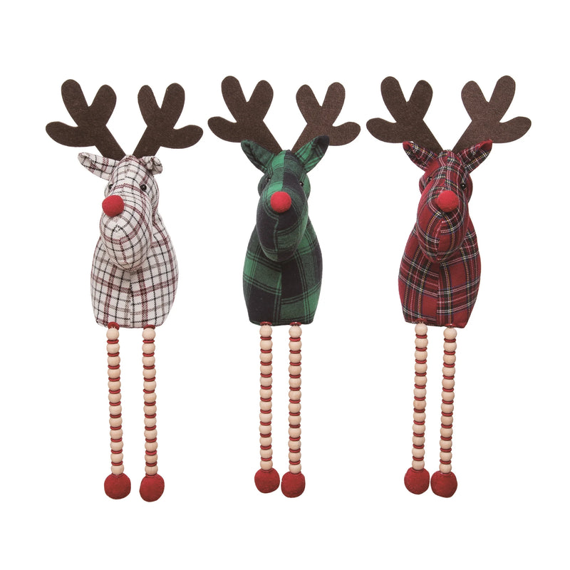 Transpac Plush Reindeer Shelf Sitter