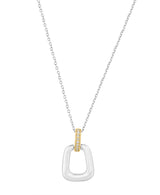 Effy 925 Sterling Silver & 14K Yellow Gold Diamond Pendant Necklace