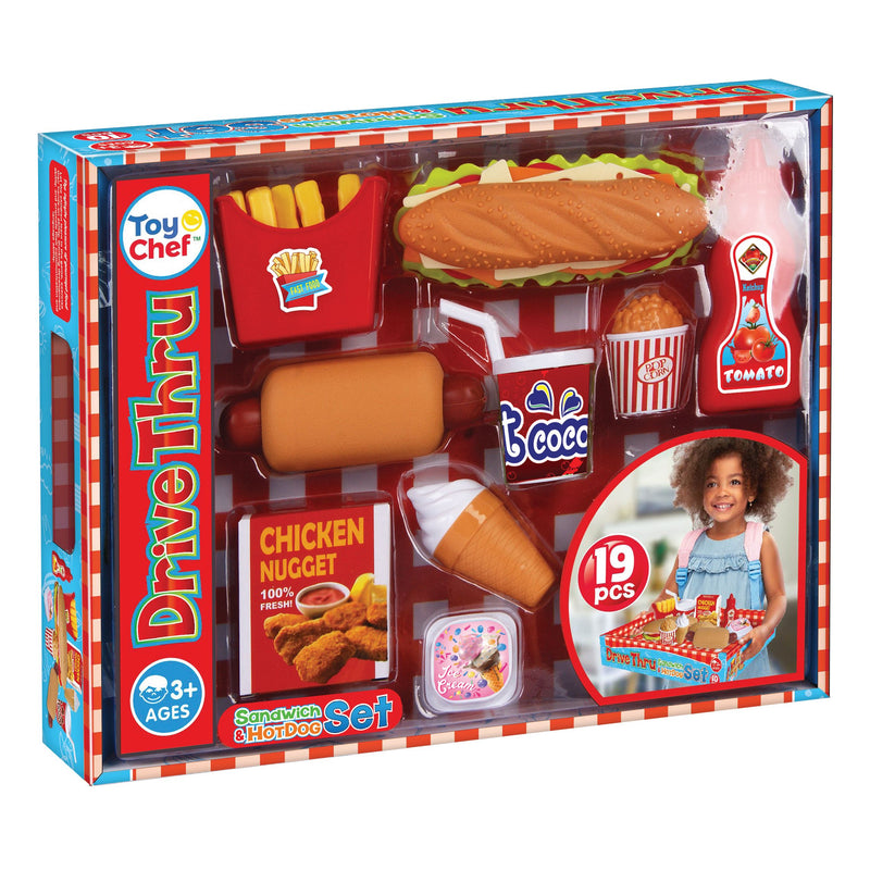 Toy Chef Hot Dog And Sandwich Drive Thru Set