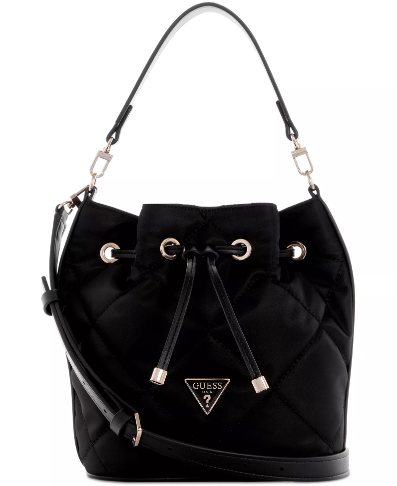 GUESS Little Bay Drawstring Bucket Handbag ShopCGX