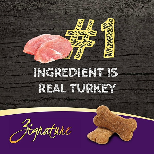 Zignature Turkey Formula Ziggy Bars Biscuit Dog Treats - 12 oz.