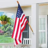 Evergreen Wood House Flag Pole with Ring
