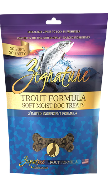 Zignature Trout Soft Moist Dog Treats - 4 oz.