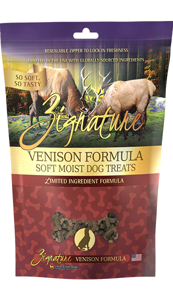 Zignature Venison Soft Moist Dog Treats - 4 oz.