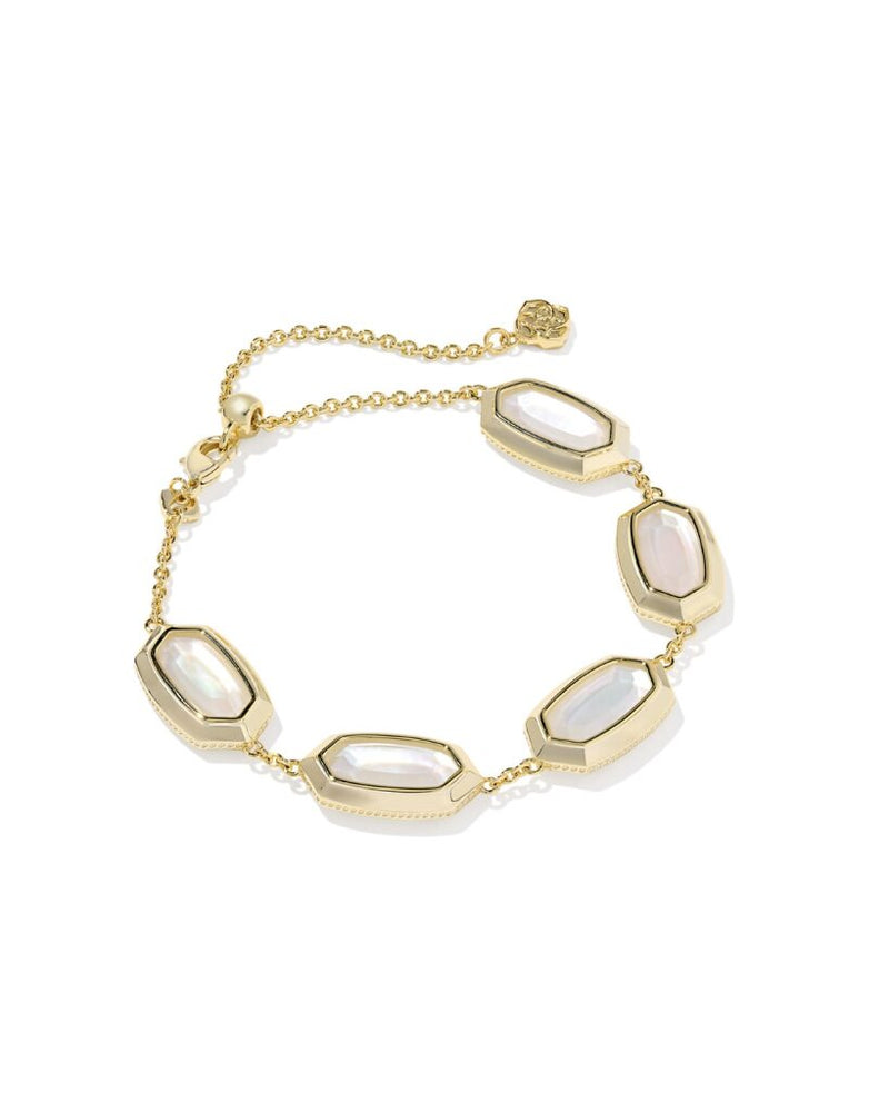 Kendra Scott Elaina Bezel Delicate Chain Bracelet - Ivory Mother Of Pearl