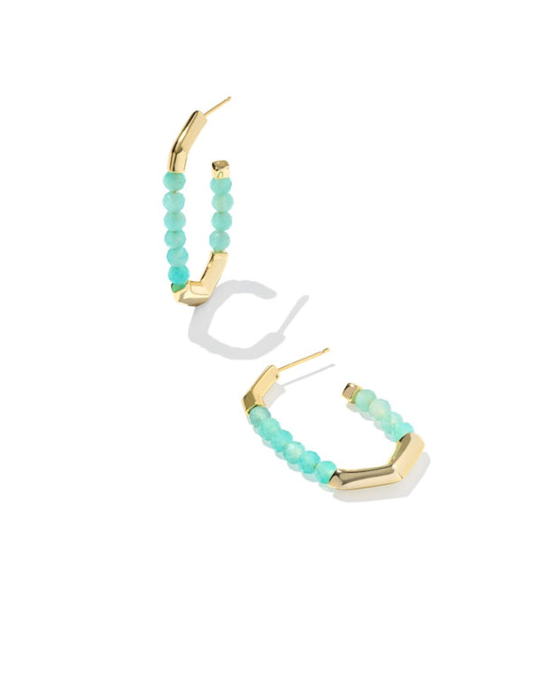 Kendra Scott Sylvia Teal Hoop Earrings