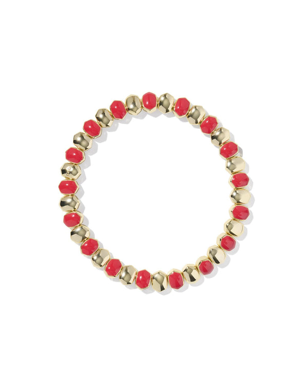 Kendra Scott Daphne Red & Gold Enamel Stretch Bracelet