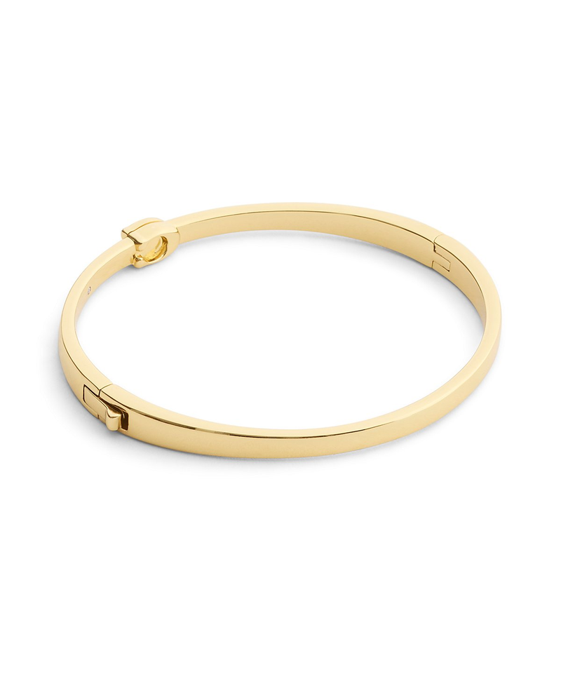 COACH Gold Minimal C Hinged Bangle Bracelet