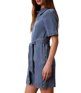 Calvin Klein Womens Denim Belted Shirt Dress